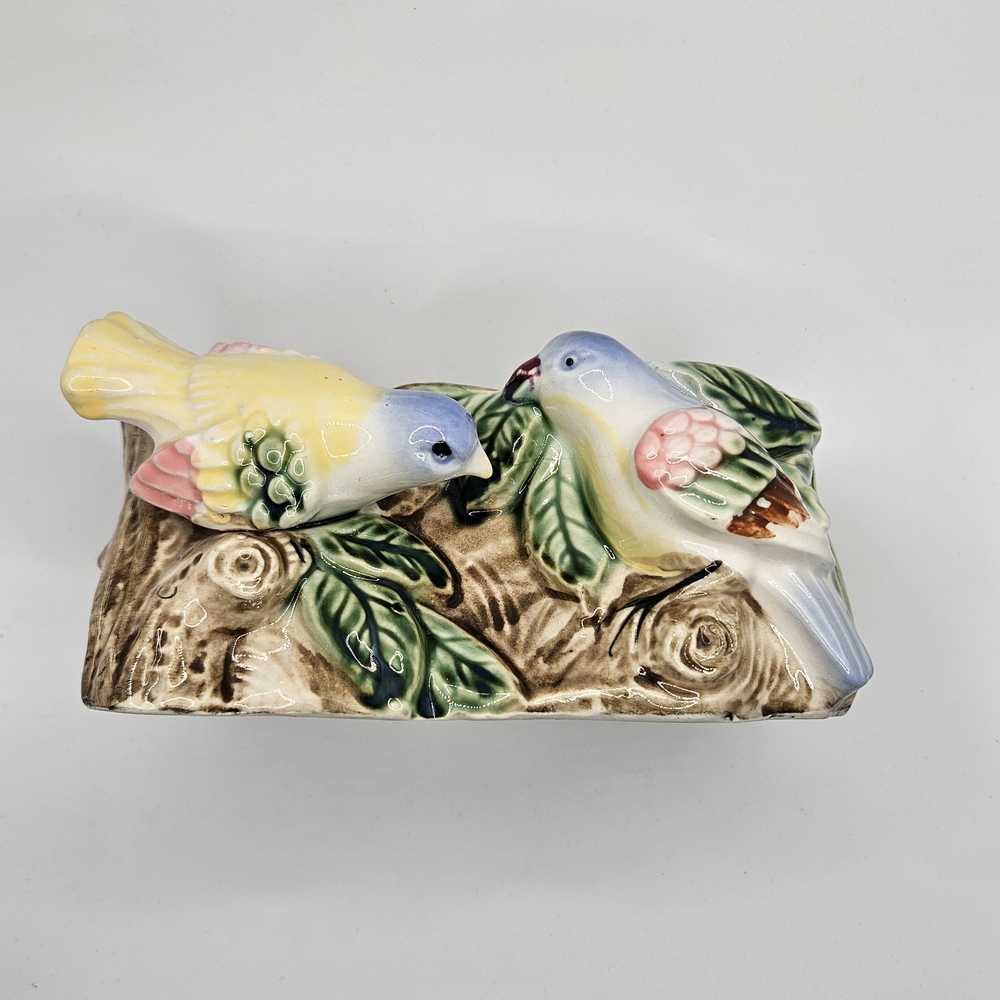 Vintage Shafford Handpainted Ceramic Bird Planter